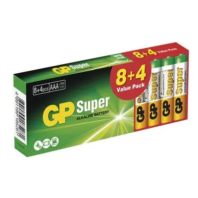 Bateria alkaliczna GP SUPER AAA LR03 8+4szt