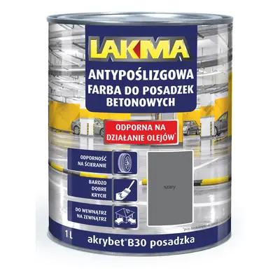 Farba do posadzek betonowych Akrybet B30 szary 1l