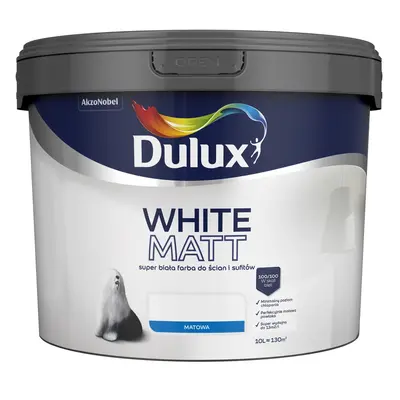 Farba Dulux White Matt biała 10l