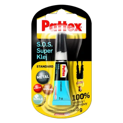 Klej do plastiku Pattex S.O.S Super Klej Standard 3g