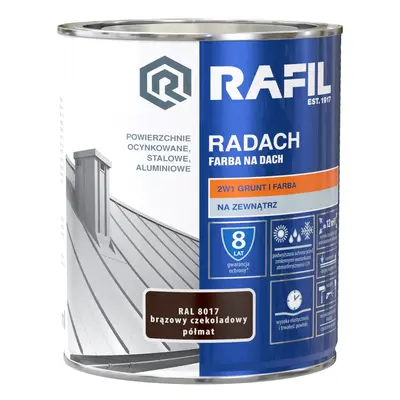 Farba na dach Rafil Radach brązowy czekoladowy RAL8017 0,75l