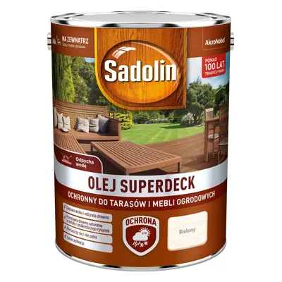 Olej Sadolin Superdeck bielony 5l