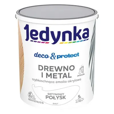 Farba Jedynka Deco&Protect satynowa biała 5l