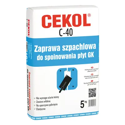 Zaprawa szpachlowa do spoinowania płyt gk Cekol C-40 5 kg