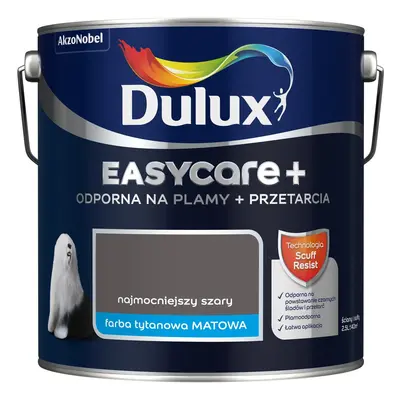 Farba Dulux EasyCare + najmocniejszy szary 2,5l