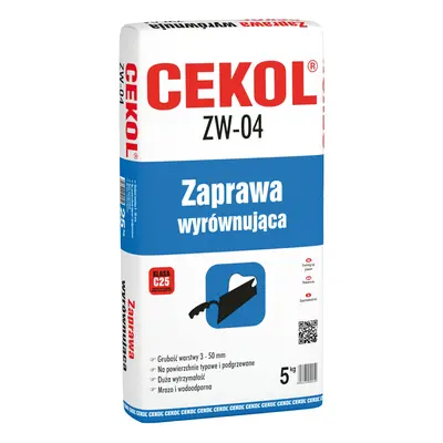 Zaprawa wyrównująca Cekol ZW-04 5 kg, 3-50 mm