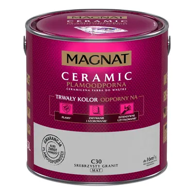 Farba Magnat Ceramic srebrzysty granit 2,5l