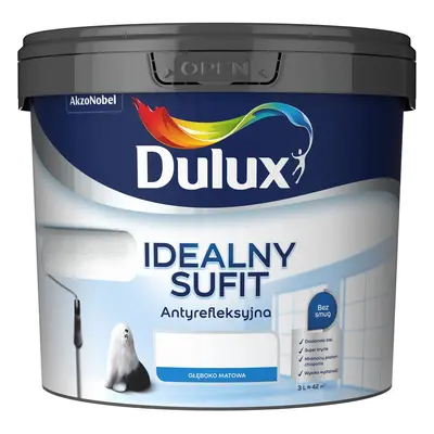 Farba antyrefleksyjna Dulux Idealny Sufit biała 3l