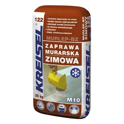 Zaprawa murarska cienkowarstwowa Kreisel Murlep-BZ 122 25 kg, biała