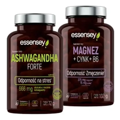 Zestaw Essensey Ashwagandha Forte + Magnez & Cynk & B6