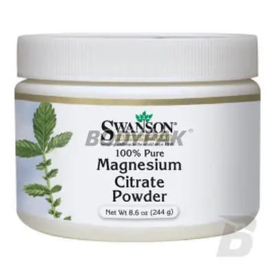 Swanson 100% Pure Magnesium Citrate Powder [Cytrynian magnezu] - 244g