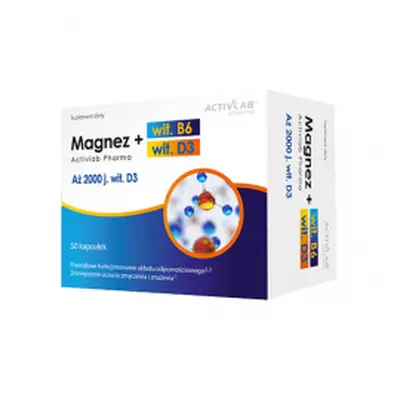 Activlab Pharma Magnez B6 + D3 - 50 kaps.