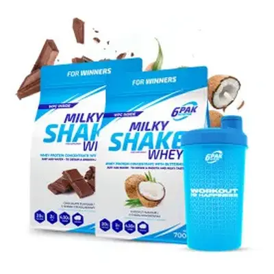 Białko Milky Shake Whey - 2x700g + Shaker GRATIS!