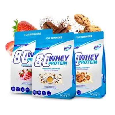 Białko 80 Whey Protein - Zestaw trzech smaków - 3x908g