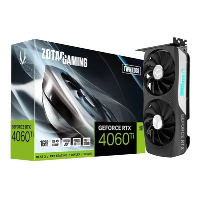 ZOTAC Karta graficzna GeForce RTX 4060 Ti TWIN EDGE 16GB GDDR6 128bit 3DP DLSS 3