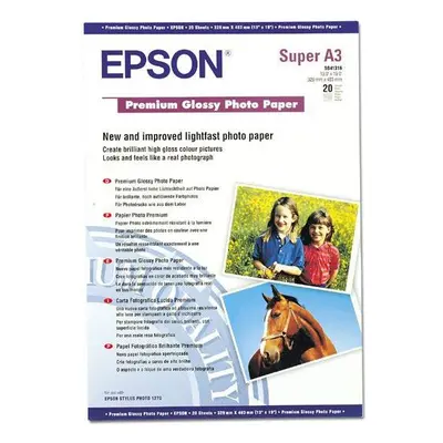 Epson Papier Premium Glossy Photo A3+/ 20 Arkuszy / 250 g/m2