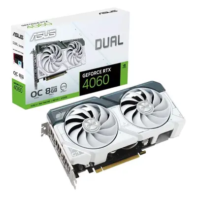 Asus Karta graficzna GeForce RTX 4060 DUAL OC 8GB WHITE GDDR6 128bit 3DP DLSS 3