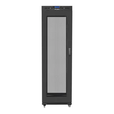 Lanberg Szafa instalacyjna rack stojąca 19 42U 600x800 czarna, drzwi perforowane lcd (flat pack)