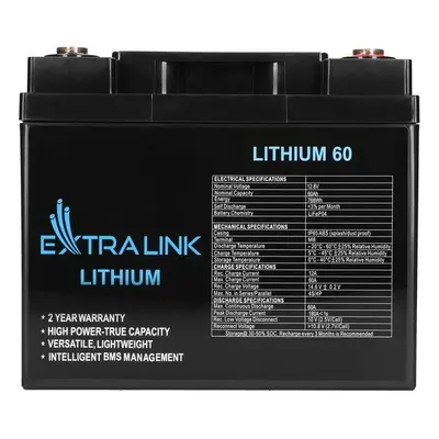 Extralink Akumulator LiFePO4 60AH 12.8V BMS EX.30448