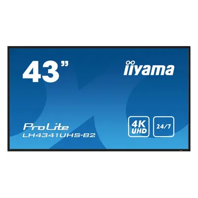 IIYAMA Monitor ProLite LH4341UHS-B2 42.5 cala 24/7,500cd,4K,IPS,3xHDMI