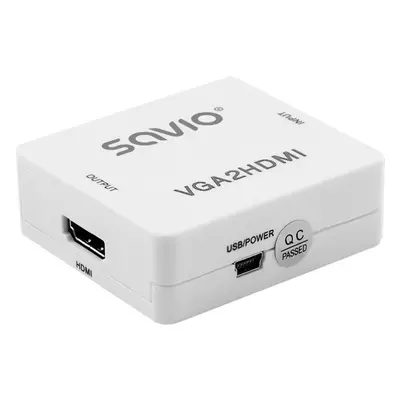 Savio Konwerter/Adapter VGA - HDMI Full HD/1080p 60Hz, CL-110