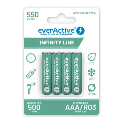 everActive Akumulatory R03/AAA 550 mAH blister 4 szt. Infinity Line technologia ready to use