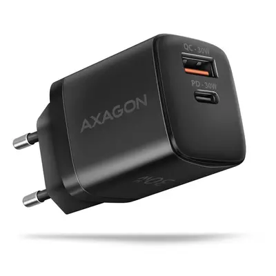 AXAGON ACU-PQ30 Ładowarka sieciowa, PD & QC 30W, QC3.0,4.0/AFC/FCP/PPS/Apple, Czarna