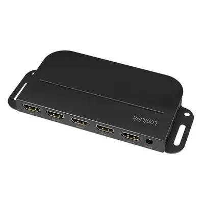 LogiLink Splitter 1 do 4x HDMI 2.0b 4K, z uchwytem montażowym