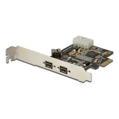 Digitus Karta/Kontroler Firewire (800) PCI Exp., 2xZew. 1xWew. IEEE1394b 9pin,Low Profile, Chips