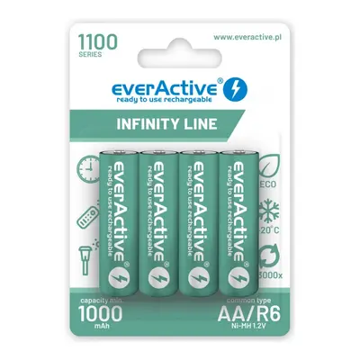 everActive Akumulatory R6/AA 1100 mAH, blister 4 SZT. INFINITY LINE, technologia ready to use