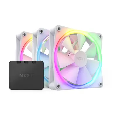 NZXT Zestaw 3 Wentylatory NZXT F120 RGB Kontroler Biały