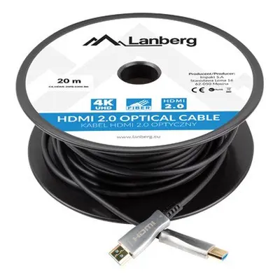 Lanberg Kabel HDMI M/M v2.0 CA-HDMI-20FB-0200-BK 20m czarny