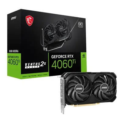 MSI Karta graficzna GeForce RTX 4060 Ti VENTUS 2X E1 OC 8GB GDDR6 128bit czarna