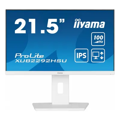 IIYAMA Monitor 21.5 cala ProLite XUB2292HSU-W6 IPS,100Hz,FreeSync,PIVOT,0.4ms,HDMI, DP,4xUSB(3.2