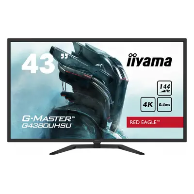 IIYAMA Monitor 43 cale G4380UHSU-B1 4K, VA, 2xHDMI, DP, 0,4ms, 550cd/m2, USB3.0