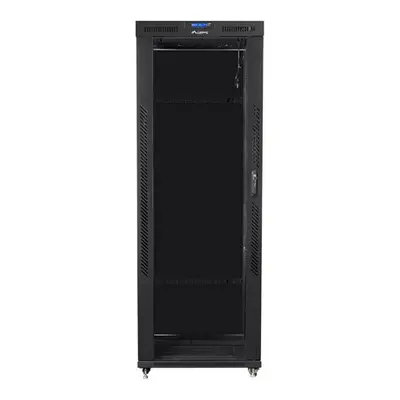 Lanberg Szafa instalacyjna rack stojąca 19 42U 800x1000 czarna, drzwi szklane LCD (Flat pack)