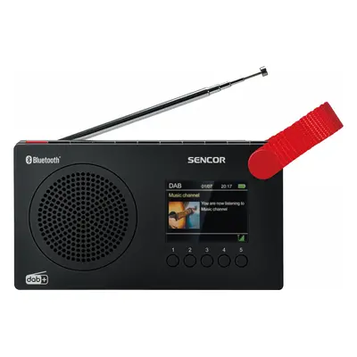 Sencor Radio cyfrowe z akumulatorem SRD 7757B wyświetlacz LCD, BL 5.0