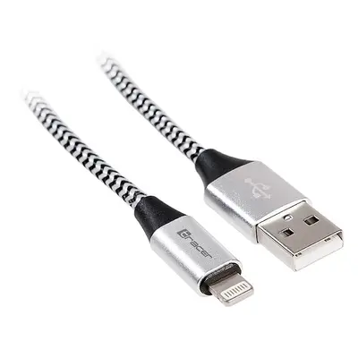 Tracer Kabel USB 2.0 iPhone AM lightning 1,0m czarno-srebrny