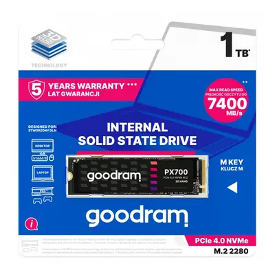 GOODRAM Dysk SSD PX700 1TB M.2 PCIe 2280 4x4 7400/6500MB/s