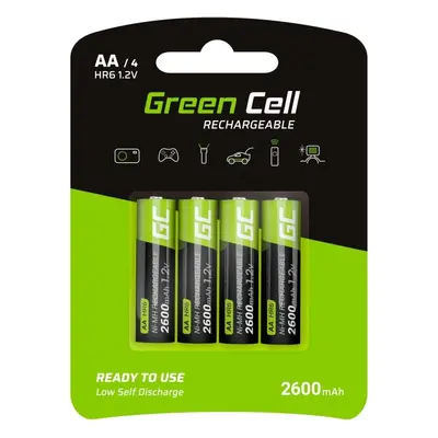 Green Cell Akumulatorki Paluszki 4x AA R6 2600mAh