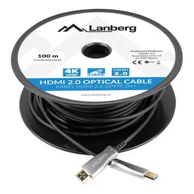 Lanberg Kabel HDMI M/M v2.0 CA-HDMI-20FB-1000-BK 100m czarny