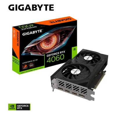 Gigabyte Karta graficzna GeForce RTX 4060 WINDFORCE OC 8G GDDR6 128bit 2DP DLSS 3