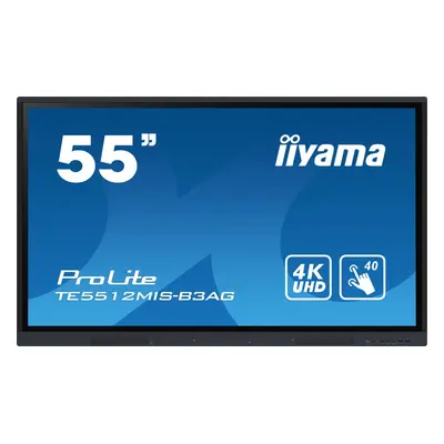 IIYAMA Monitor interaktywny 55 cali TE5512MIS-B3AG INFRARED,40pkt,IPS,4K,7H,WiFi,VGA,HDMI, USB-c