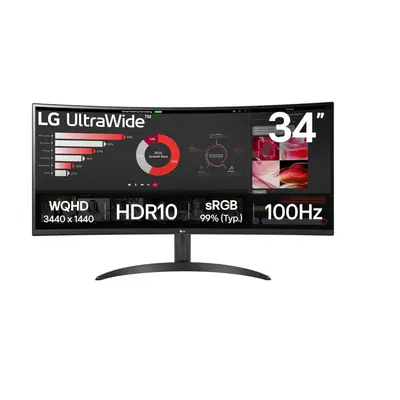 LG Electronics Monitor LG 34WR50QK-B 34 cale IPS