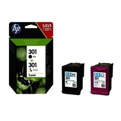 HP Combo Pack Tusz 301bk+cl N9J72AE