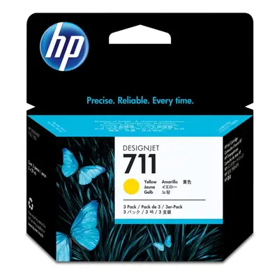 HP Tusz 711 29ml Yellow 3-Pack CZ136A