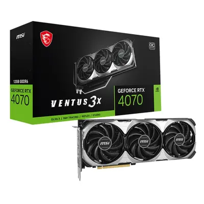 MSI Karta graficzna RTX 4070 VENTUS 3X E1 12G OC GDDR6 192bit 3DP