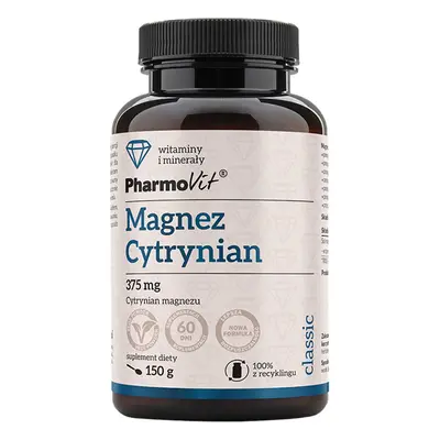 Suplement Magnez Cytrynian 375 mg 150 g, 60 porcji PharmoVit Classic