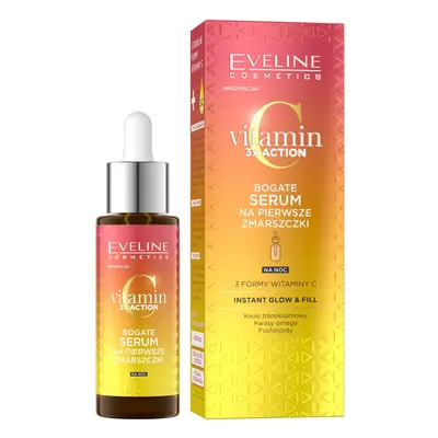 Vitamin C 3x Action bogate serum na pierwsze zmarszczki 30ml Eveline