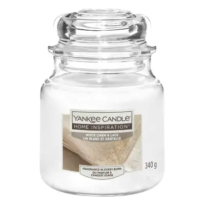 Świeca słoik średni White Linen & Lace 340g Yankee Candle Home Inspiration